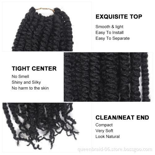 20 inch Pre-twisted Passion Twist Hair Ombre Crochet Hair Pre-looped Crochet Braids Synthetic Braiding Hair